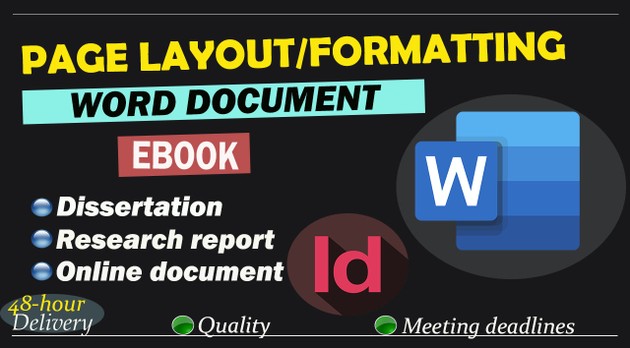 I will do the layout and formatting of your Word document or Ebook by ...