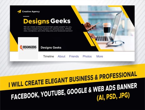 I will design elegant business and professional facebook and web