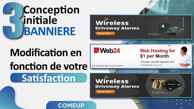 Je vais créer la conception de votre Bannière Publicitaire par COMPUB