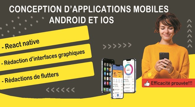 Je vais créer votre application mobile Android & IOS avec React Native ...