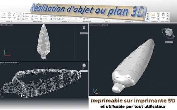 Je vais créer un Plan ou objet 3D imprimable sur imprimante 3D