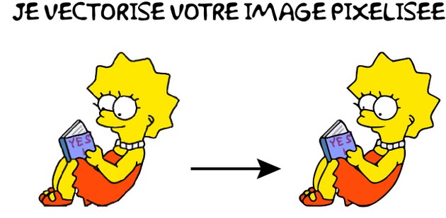 Je vais vectoriser votre image - logo - dessin pixelisé par Powline