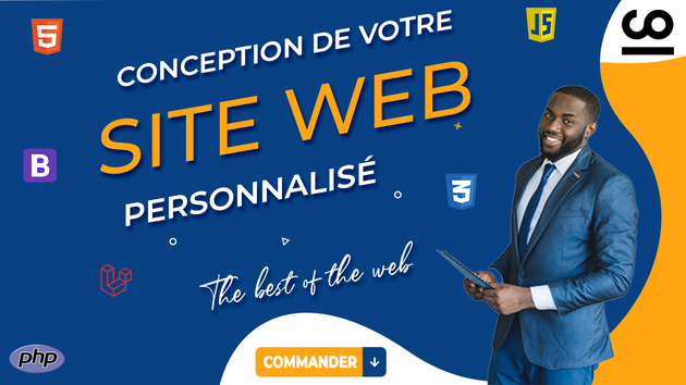 Je vais développer votre site web personnalisé avec du code HTML/CSS ...