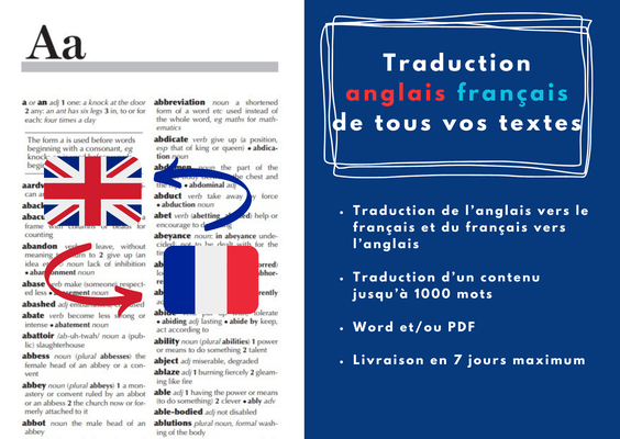 Je vais traduire vos textes de l'anglais au français et du français à l