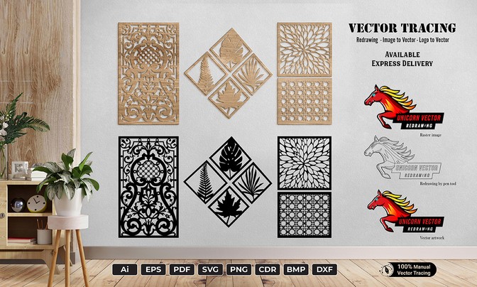 I will vectorize image or convert logo to vector in ai, pdf, svg, cdr ...