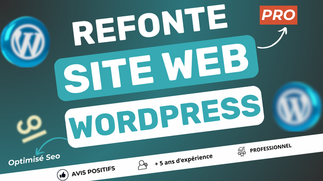 Je vais faire la refonte de votre site web WordPress par Ahamad_dev