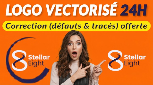 Je vais vectoriser en seulement 24h votre logo pixélisé avec précision ...