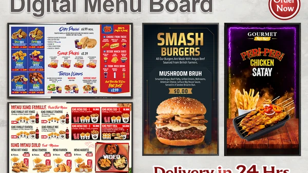 I will design digital menu boards for TVs: Dynamic/Static menus for ...