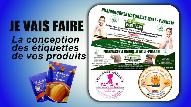 Je vais designer une étiquette ou un packaging professionnels et unique ...