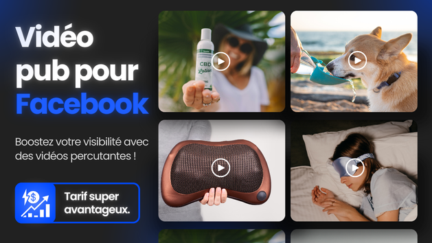 Je vais créer une vidéo pub pour Facebook sur vos produits ou services ...