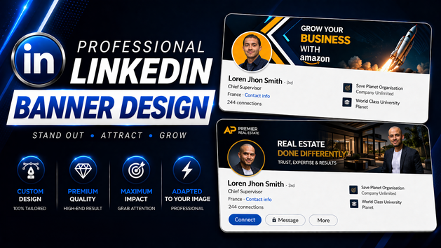 I will create your LinkedIn cover by FMK