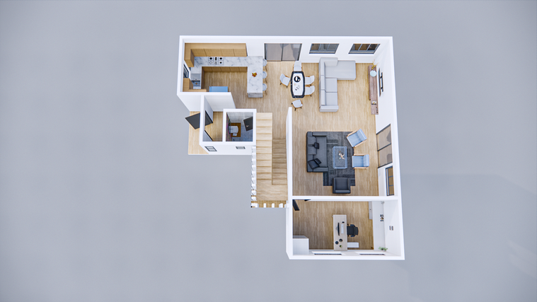 I will create stunning 3d floor plans renders for real estate or ...